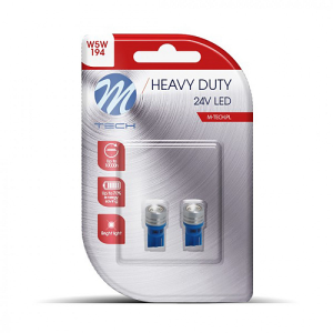 W5W 24V T10 W1 2X9.5D LED 1XFLUX 8MM BLUE