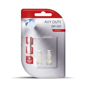 W5W 24V T10 W1 2X9.5D LED 1XFLUX 8MM WHITE
