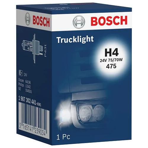 BOSCH ΛΑΜΠΑ H4 75W/70W 24V