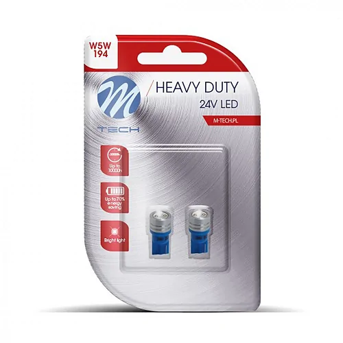 W5W 24V T10 W1 2X9.5D LED 1XFLUX 8MM BLUE