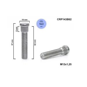 ΜΑΚΡΥ ΜΠΟΥΛΟΝΙ M12X1,25 ΜΗΚΟΣ 62mm
